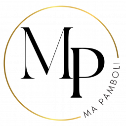 Ma Pamboli logo: circular design with ‘MP’ in the center and ‘Ma Pamboli’ written around the circle.